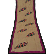 Load image into Gallery viewer, Dupatta Long Stole Art Silk Brown Shawl Embroidered Scarves
