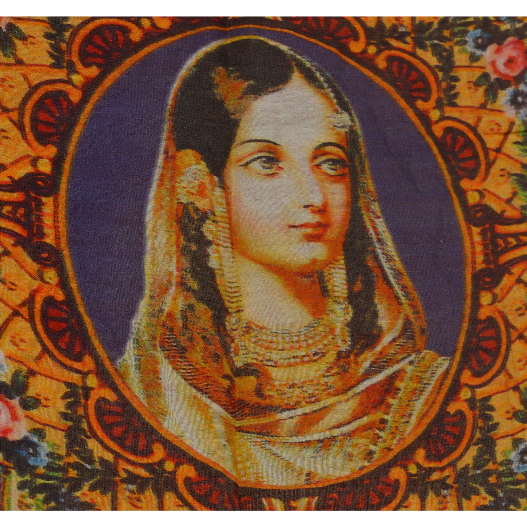 Sanskriti Vintage Dupatta Long Stole Blend Cotton Hijab Digital Printed Scarves