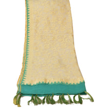 Load image into Gallery viewer, Dupatta Long Stole Net Mesh Cream Shawl Woven Wrap Scarves
