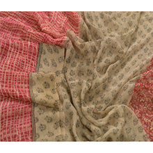 Load image into Gallery viewer, Sanskriti Vintage Dupatta Long Stole Blend Georgette Shawl Dark Red Wrap Hijab
