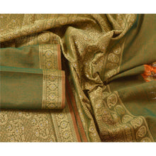 Load image into Gallery viewer, Sanskriti Vintage Dupatta Long Stole Blend Cotton Green Wrap Veil Woven Hijab

