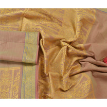 Load image into Gallery viewer, Dupatta Long Stole Art Silk Brown Shawl Woven Floral Scarves
