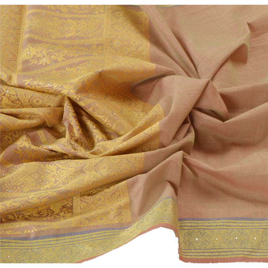 санскритский винтажный длинный палантин дупатта арт-шелк коричневый платок тканые цветочные шарфы