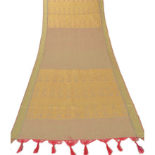 Load image into Gallery viewer, Dupatta Long Stole Art Silk Brown Shawl Woven Floral Scarves
