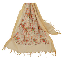 Load image into Gallery viewer, Dupatta Long Stole Art Silk Cream Embroidered Scarves Shawl
