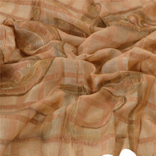 Load image into Gallery viewer, Dupatta Long Stole Pure Silk Brown Painted Woven Scarves Shawl
