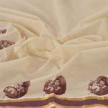 Load image into Gallery viewer, Sanskriti Vinatage Sanskriti Vintage Dupatta Long Stole Cotton Cream Digital Printed Wrap Scarves

