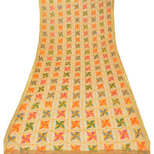 Load image into Gallery viewer, Dupatta Long Stole Ooak Cream Hand Embroidered Bagh Phulkari
