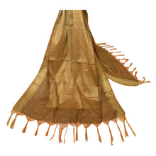 Load image into Gallery viewer, Dupatta Long Stole Pure Cotton Brown Woven Scarves Shawl Veil
