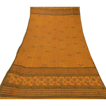 Load image into Gallery viewer, Sanskriti Vintage Dupatta Long Stole Pure Cotton Yellow Block Printed Scarves
