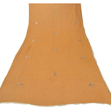 Load image into Gallery viewer, Dupatta Long Stole Georgette Hand Beaded Saffron Scarves Shawl
