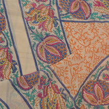 Load image into Gallery viewer, Sanskriti Vinatage Sanskriti Vintage Dupatta Long Stole Pure Georgette Silk Cream Printed Scarves
