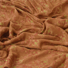 Load image into Gallery viewer, Sanskriti Vintage Dupatta Long Stole Pure Silk Brown Woven Scarves Shawl Veil
