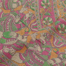 Load image into Gallery viewer, Dupatta Long Stole Pure Silk Orange Pattachitra Scarves Shawl
