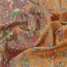 Load image into Gallery viewer, Dupatta Long Stole Pure Silk Orange Pattachitra Scarves Shawl
