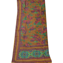 Load image into Gallery viewer, Dupatta Long Stole Pure Silk Saffron Printed Floral Scarves
