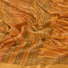 Load image into Gallery viewer, Sanskriti Vintage Dupatta Long Stole Pure Cotton Mustard Block Printed Hijab
