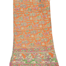 Load image into Gallery viewer, Sanskriti Vintage Dupatta Long Stole Handloom Pattachitra Orange Scarves
