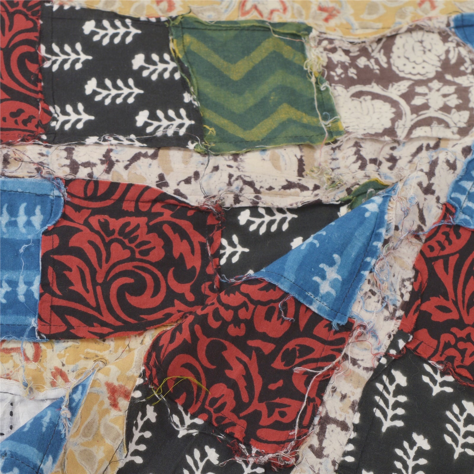 Sanskriti Vintage Dupatta Stole Pure Cotton White Hand Block Printed Kalmakari