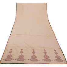 Load image into Gallery viewer, Sanskriti Vintage Dupatta Long Stole Cotton Peach Veil Embroidered Woven Hijab
