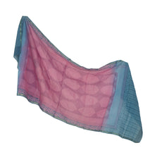 Load image into Gallery viewer, Sanskriti Vintage Dupatta Long Stole Chanderi Pink Wrap Scarves Printed Hijab
