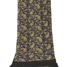 Load image into Gallery viewer, Sanskriti Vintage Dupatta Long Stole Cotton Black Hijab Hand Beaded Wrap Veil
