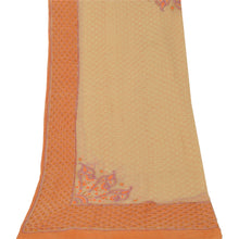 Load image into Gallery viewer, Sanskriti Vintage Dupatta Long Stole Georgette Cream Hand Embroidered Chikankari
