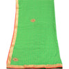 Sanskriti Vintage Dupatta Long Stole Art Silk Green Hand Beaded Woven Scarves