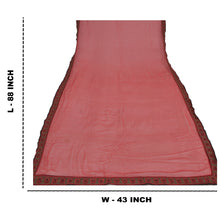 Load image into Gallery viewer, Sanskriti Vintage Dupatta Long Stole Pure Chiffon Silk Red Hand Beaded Wrap Veil
