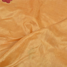 Load image into Gallery viewer, Sanskriti Vintage Dupatta Long Stole Pure Silk Golden Veil Hand Beaded Hijab
