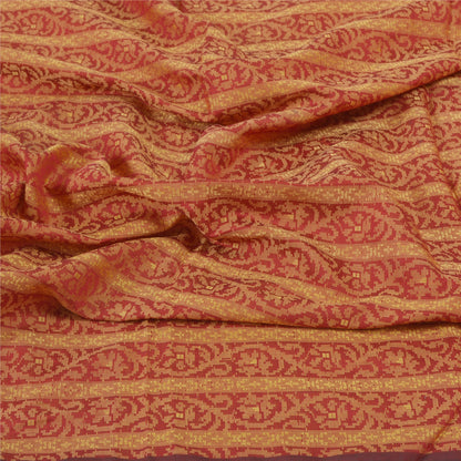 Sanskriti Vintage Dupatta Long Stole Cotton Red Hand Woven Scarves Shawl Veil
