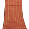 Sanskriti Vintage Dupatta Long Stole Cotton Red Hand Woven Scarves Shawl Veil