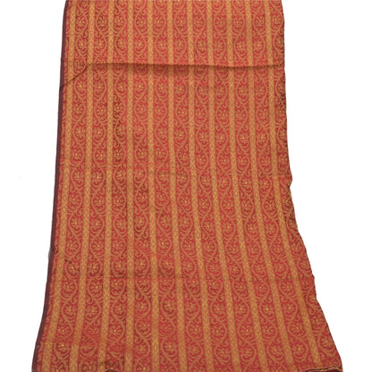 Sanskriti Vintage Dupatta Long Stole Cotton Red Hand Woven Scarves Shawl Veil