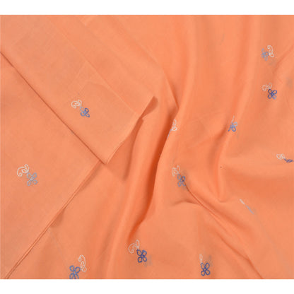 Санскритский винтажный длинный палантин Dupatta из чистого хлопка персикового цвета, хиджаб ручной работы Чиканкари