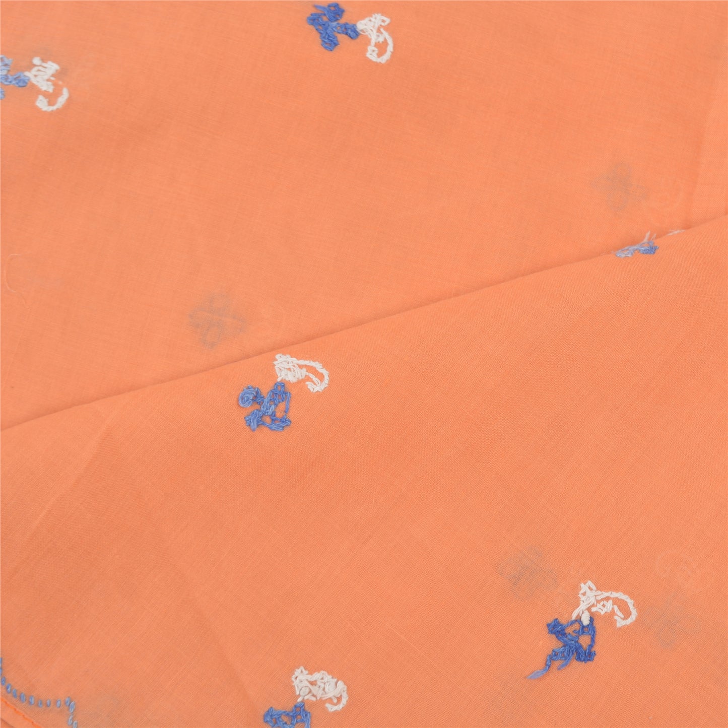 Санскритский винтажный длинный палантин Dupatta из чистого хлопка персикового цвета, хиджаб ручной работы Чиканкари