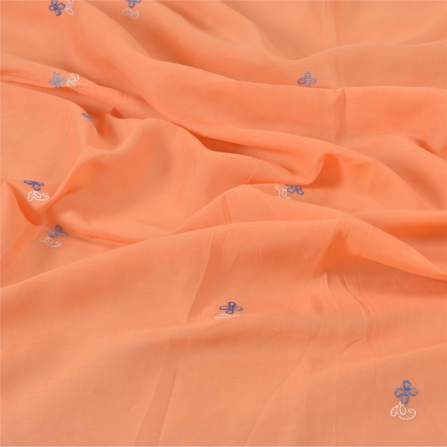 Санскритский винтажный длинный палантин Dupatta из чистого хлопка персикового цвета, хиджаб ручной работы Чиканкари