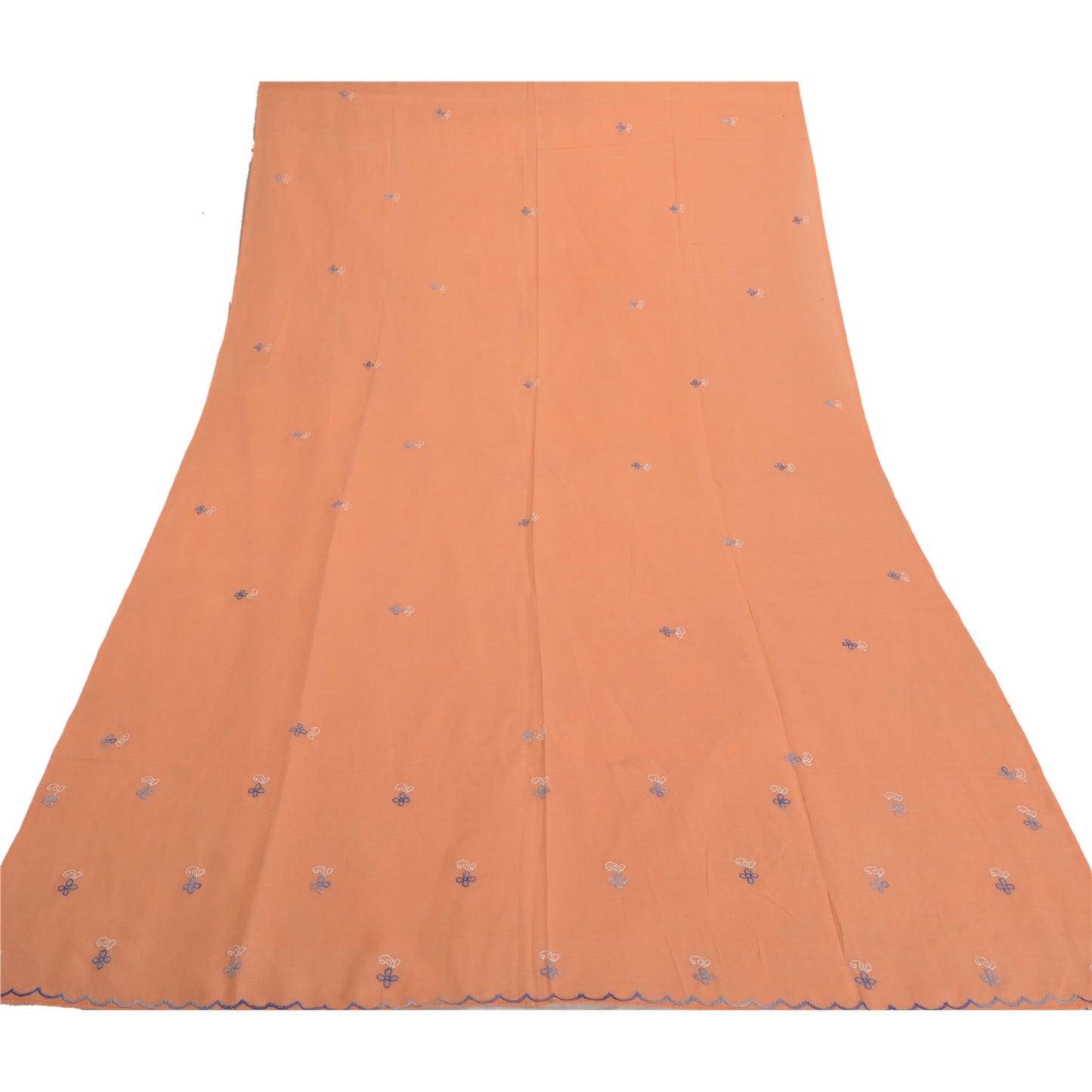 Санскритский винтажный длинный палантин Dupatta из чистого хлопка персикового цвета, хиджаб ручной работы Чиканкари