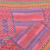 Sanskriti Vintage Dupatta Long Stole Cotton Pink Printed & Woven Work Wrap Shawl
