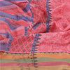 Sanskriti Vintage Dupatta Long Stole Cotton Pink Printed & Woven Work Wrap Shawl