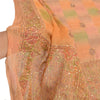 Sanskriti Vintage Dupatta Long Stole Georgette Peach Hand Beaded Kantha Hijab