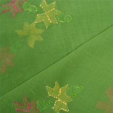Load image into Gallery viewer, Sanskriti Vintage Dupatta Long Stole Pure Cotton Green Bagh Phulkari Scarves
