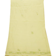 Load image into Gallery viewer, Sanskriti Vintage Dupatta Long Stole Cotton Green Hand Embroidered Chikankari
