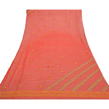 Load image into Gallery viewer, Sanskriti Vintage Dupatta Long Stole Georgette Red Hand Embroidered Chikankari
