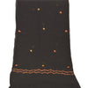 Sanskriti Vintage Dupatta Long Stole Georgette Black Hand Embroidered Suzani