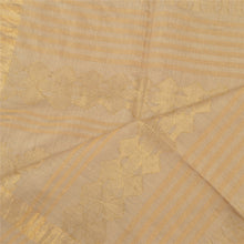 Load image into Gallery viewer, Sanskriti Vintage Dupatta Long Stole 100% Pure Silk Brown Woven Wrap Hijab
