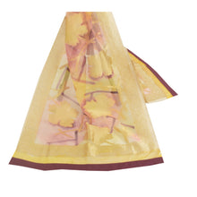 Load image into Gallery viewer, Sanskriti Vintage Dupatta Long Stole Organza Cream Veil Woven Scarves

