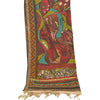 Sanskriti Vintage Dupatta Long Stole Chanderi Brown Hijab Printed Work Scarves