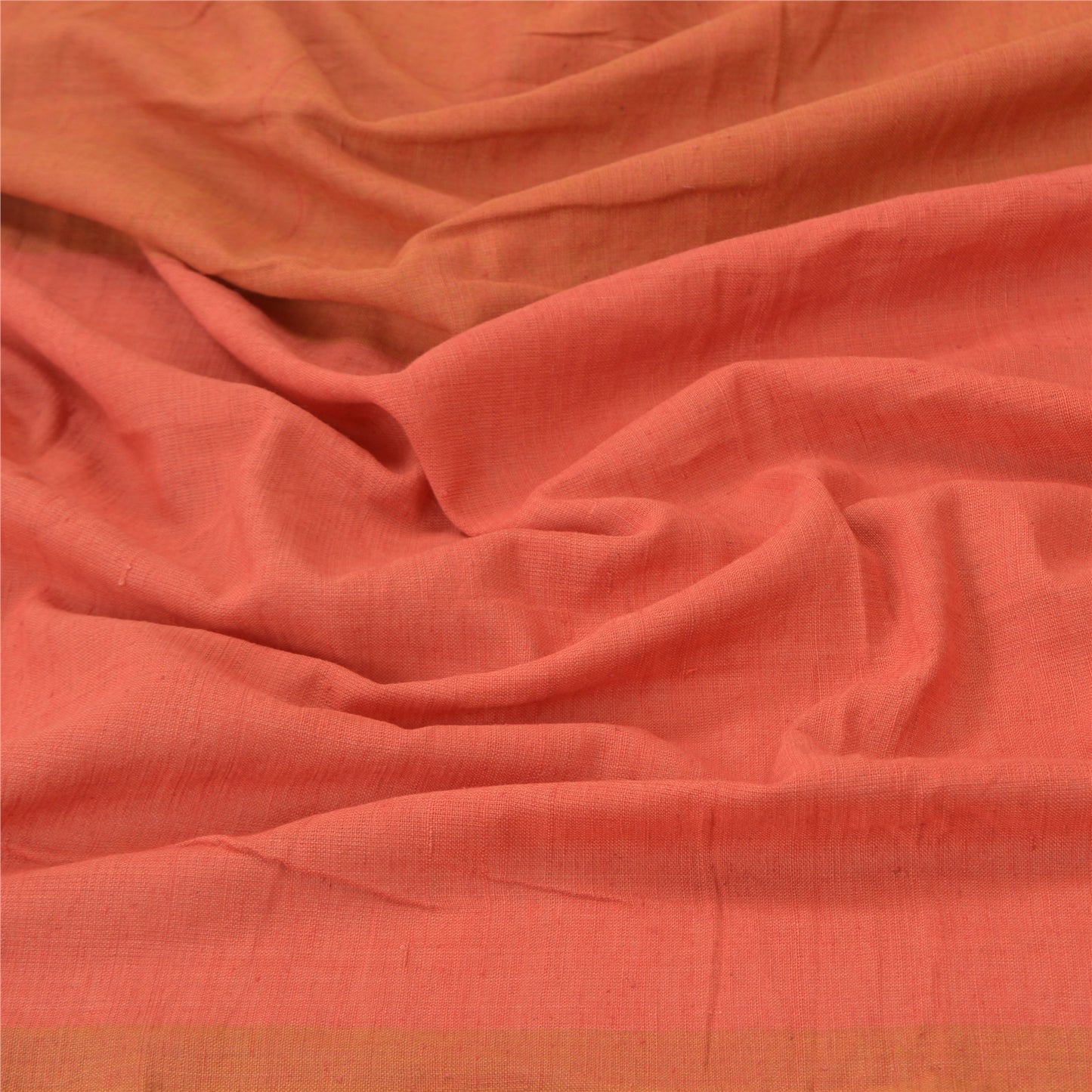 Sanskriti Vintage Dupatta Long Craft Stole Cotton Peach Hijab Wrap Scarves
