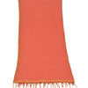 Sanskriti Vintage Dupatta Long Craft Stole Cotton Peach Hijab Wrap Scarves