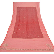 Load image into Gallery viewer, Sanskriti Vintage Dupatta Long Stole Net Mesh Red Hand Beaded Zardozi Scarves

